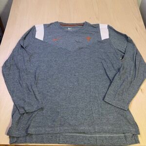 Nike Dri-FIT Long Sleeve Gray Texas Longhorns Training Shirt Mens‎ XXL